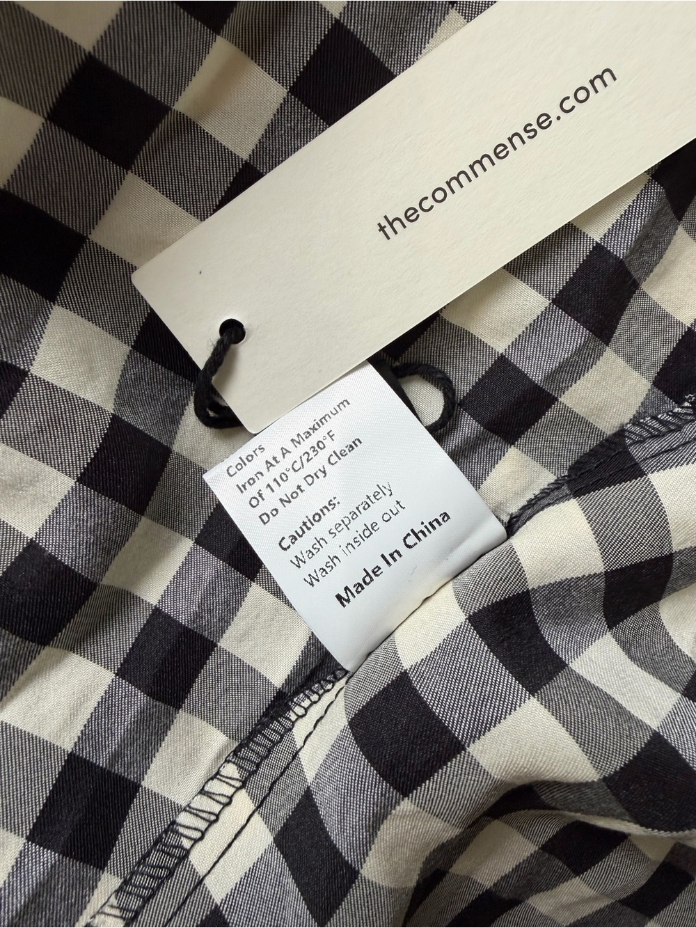 Commense Gingham Cotton Blend Cutout Cami Maxi Dress Black White XS NWT - Picture 12 of 12